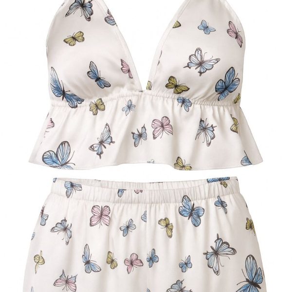 ست نیمتنه شورتک ساتن فیتن