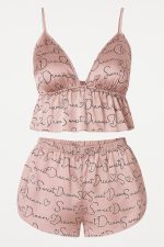 ست نیمتنه شورتک ساتن فیتن