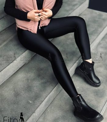 لگ براق مشکی کمر پهن فیتن