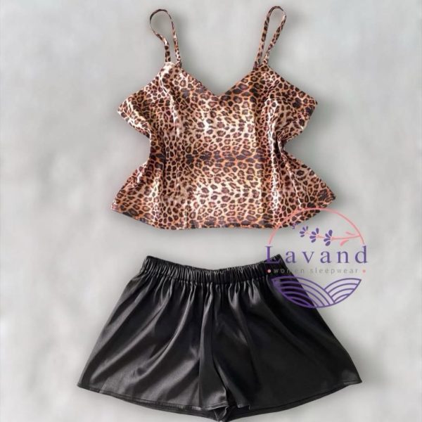 تاپ شورتک ساتن برند لاوند